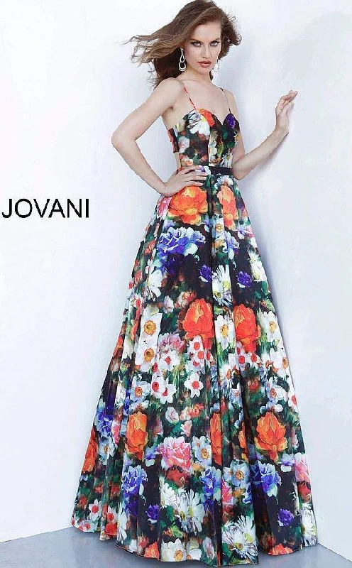 Jovani 66692 Long Floral Prom Ball Gown