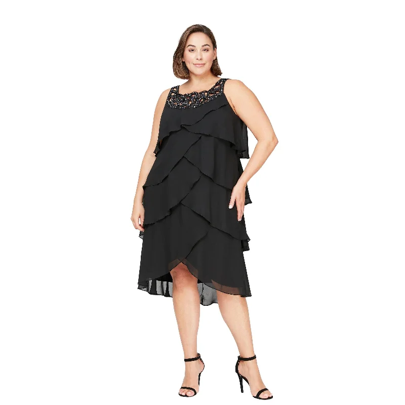 SL Fashions 615302 Plus Size Short Dress