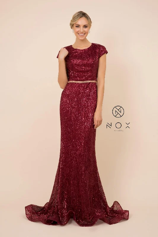 Prom Long Formal Sequined Mermaid Dress