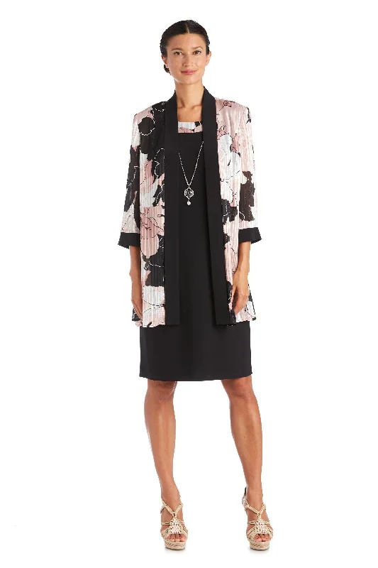 R&M Richards 7139 Two Piece Print Jacket Short Dress