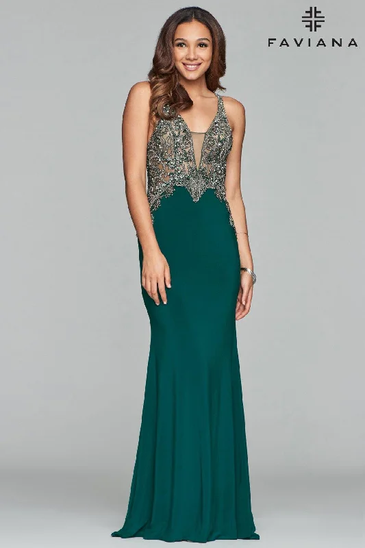 Faviana Long Formal Prom Dress S10002 Sale