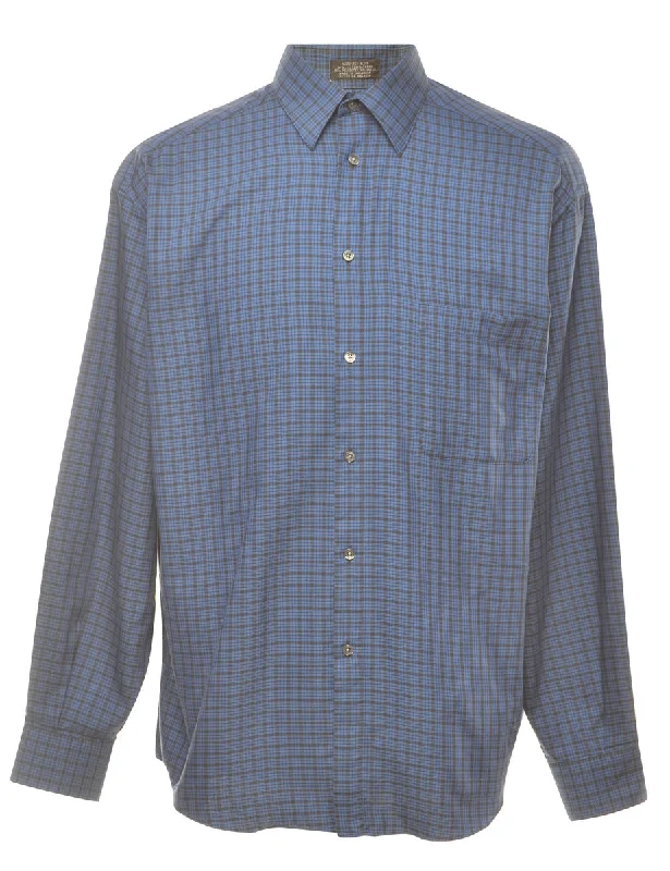 Blue Checked Shirt - L