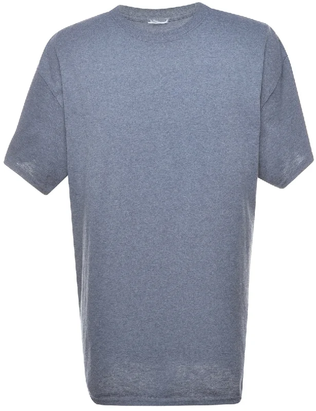 Blue Plain T-shirt - L