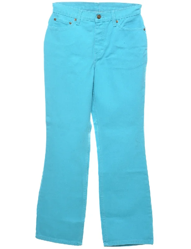 Bright Aqua Blue Jeans - W27 L28