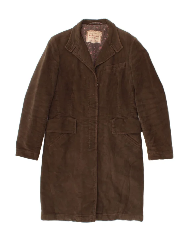 MARLBORO CLASSICS Womens Overcoat IT 44 Medium Brown Cotton