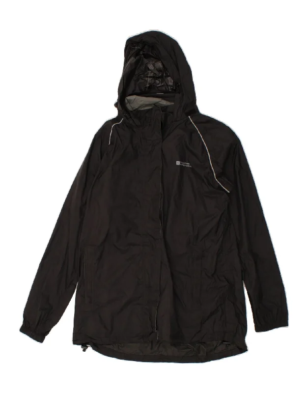 MOUNTAIN WAREHOUSE Womens Hooded Raincoat UK 16 Large  Black