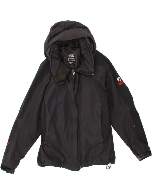 THE NORTH FACE Womens Hooded Rain Jacket UK 10 Small Black Colourblock