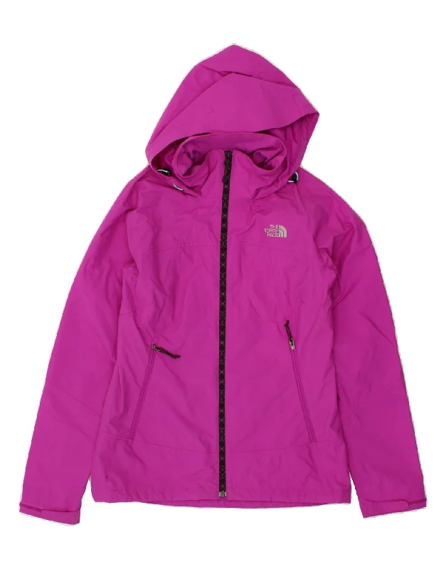 THE NORTH FACE Womens Hooded Rain Jacket UK 10 Small Pink Nylon