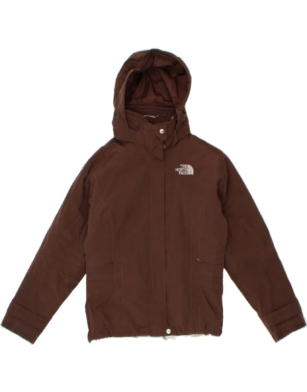 THE NORTH FACE Womens Hooded Windbreaker Jacket UK 10 Small Brown Nylon