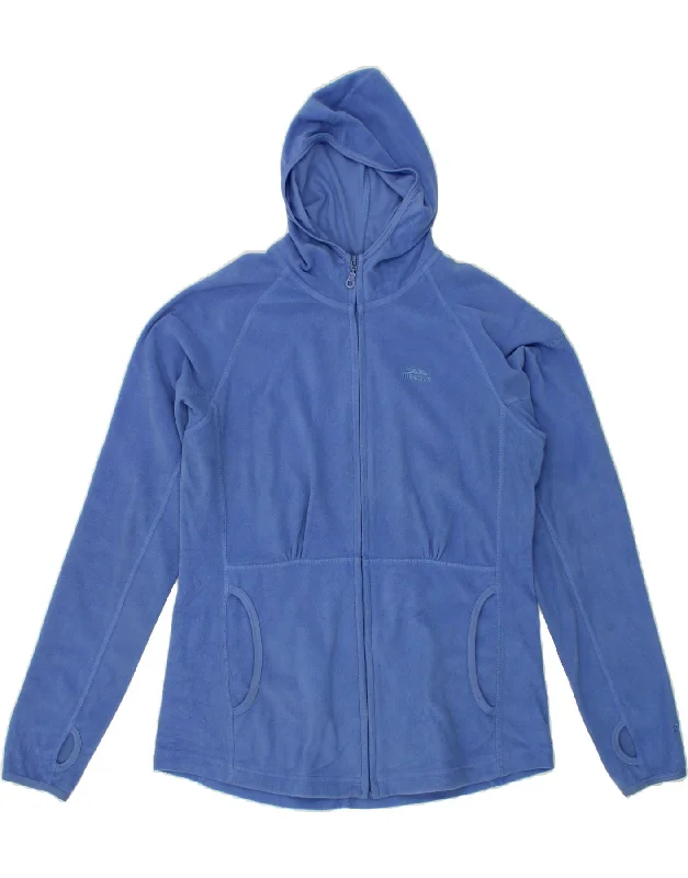 TRESPASS Womens Hooded Fleece Jacket UK 18 XL Blue Polyester