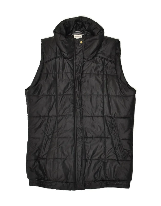 ADIDAS Womens Padded Gilet UK 8/10 Small Black Polyester