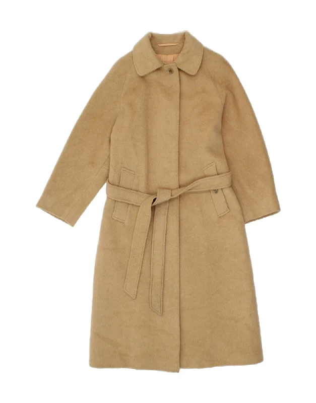 AQUASCUTUM Womens Overcoat UK 10 Small Beige