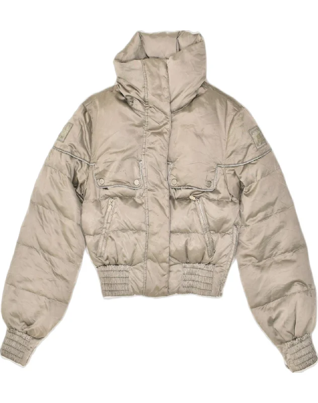 BELSTAFF Womens Padded Jacket IT 42 Medium Beige Nylon