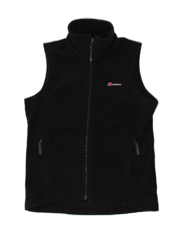 BERGHAUS Womens Fleece Gilet UK 10 Small Black Polyester