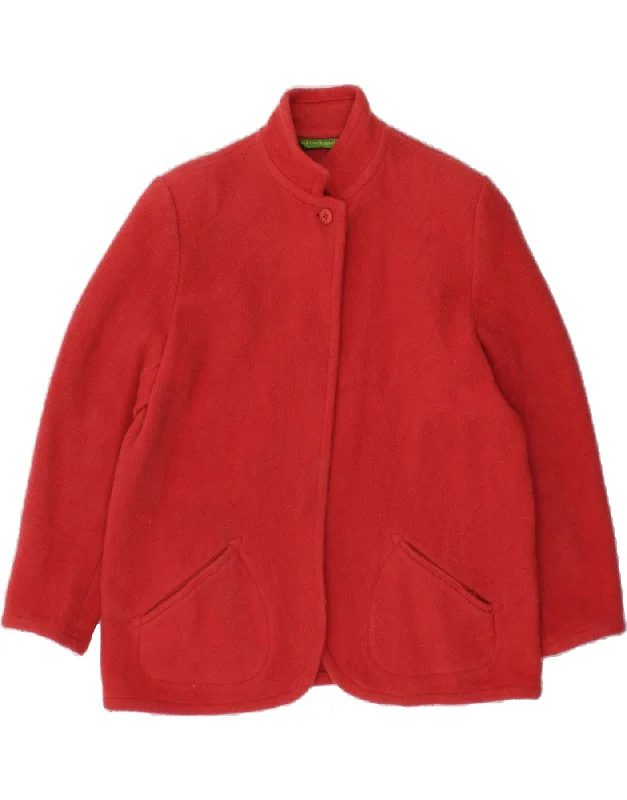 CACHAREL Womens Overcoat IT 44 Medium Red Wool