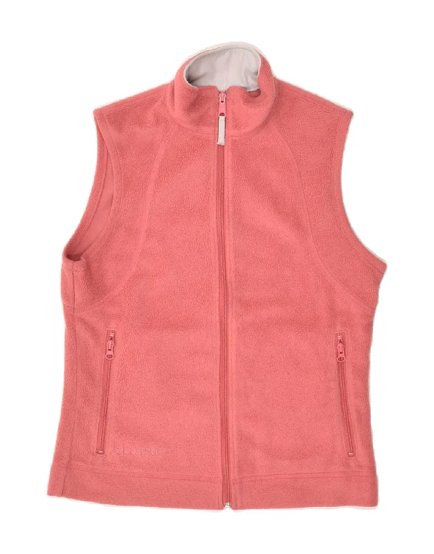 COLUMBIA Womens Fleece Gilet UK 10 Small Pink Polyester