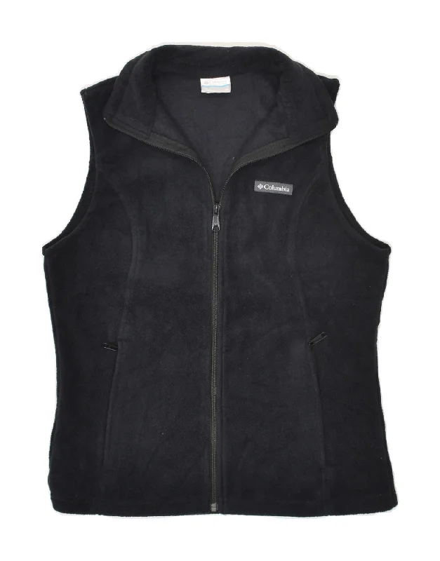 COLUMBIA Womens Fleece Gilet UK 14 Medium Black