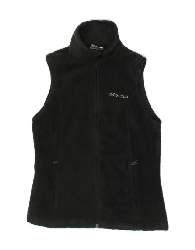 COLUMBIA Womens Fleece Gilet UK 6 XS Black Polyester