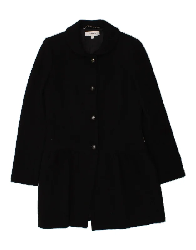 CRISTINAEFFE Womens Overcoat IT 46 Large Black Wool