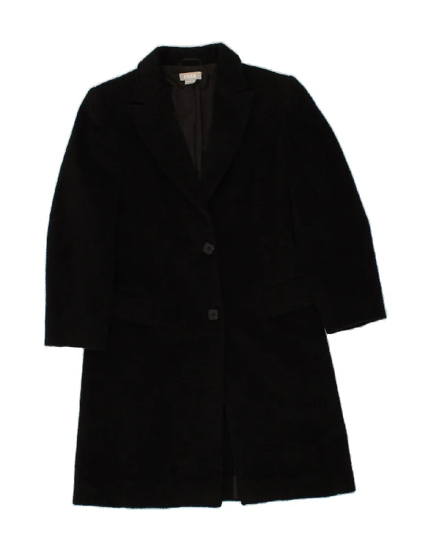 DREAM Womens Overcoat IT 40 Small Black New Wool