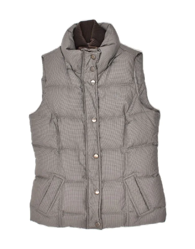 ESPRIT Womens Padded Gilet UK 10 Small Grey Polyester