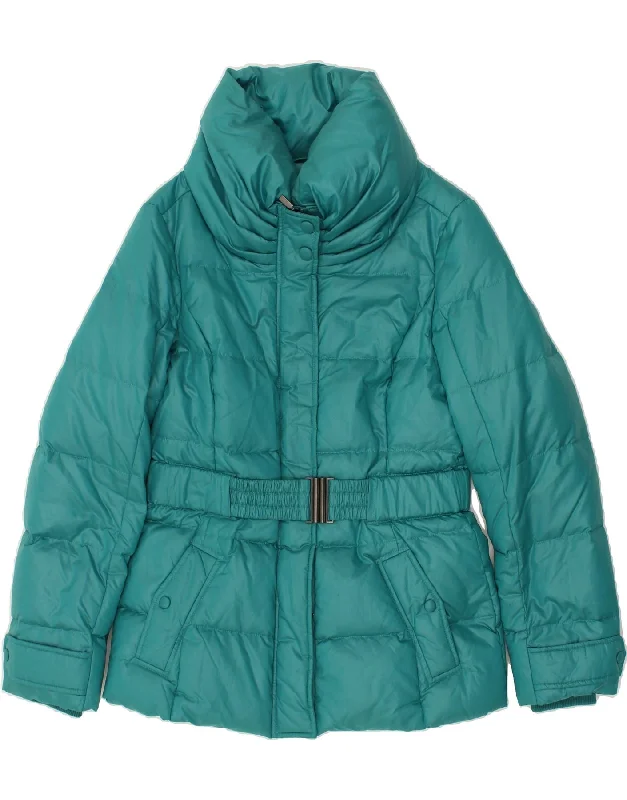 ESPRIT Womens Padded Jacket UK 14 Medium Turquoise Polyester