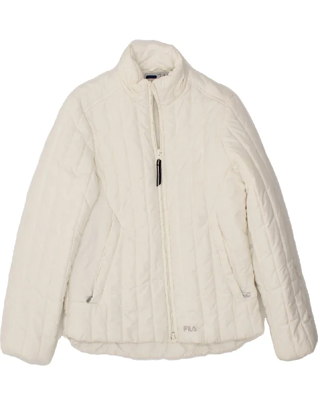 FILA Womens Padded Jacket IT 38  XS White Polyester