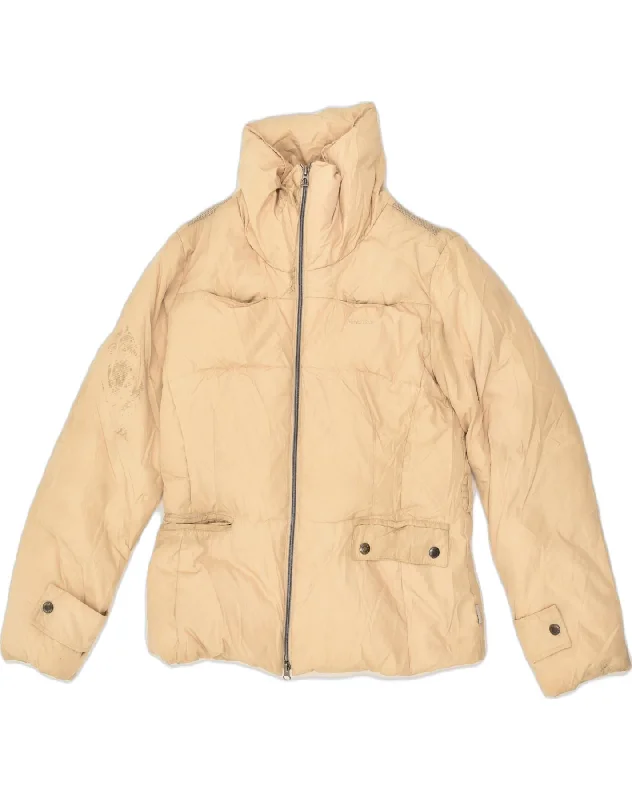 GEOX Womens Padded Jacket UK 10 Small Beige Polyester