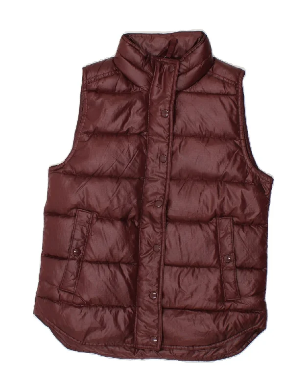 J. CREW Womens Padded Gilet UK 6 XS Brown Nylon