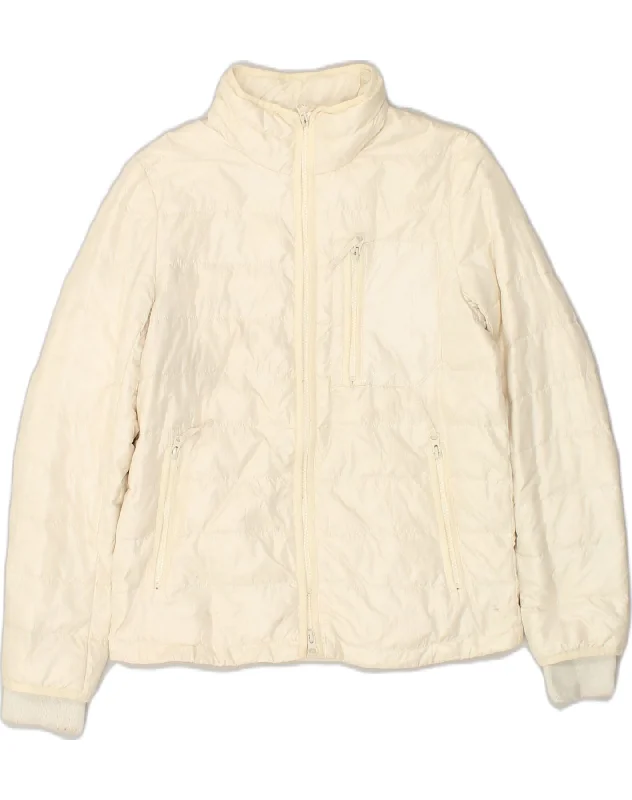 J. CREW Womens Padded Jacket UK 10 Small Off White Nylon