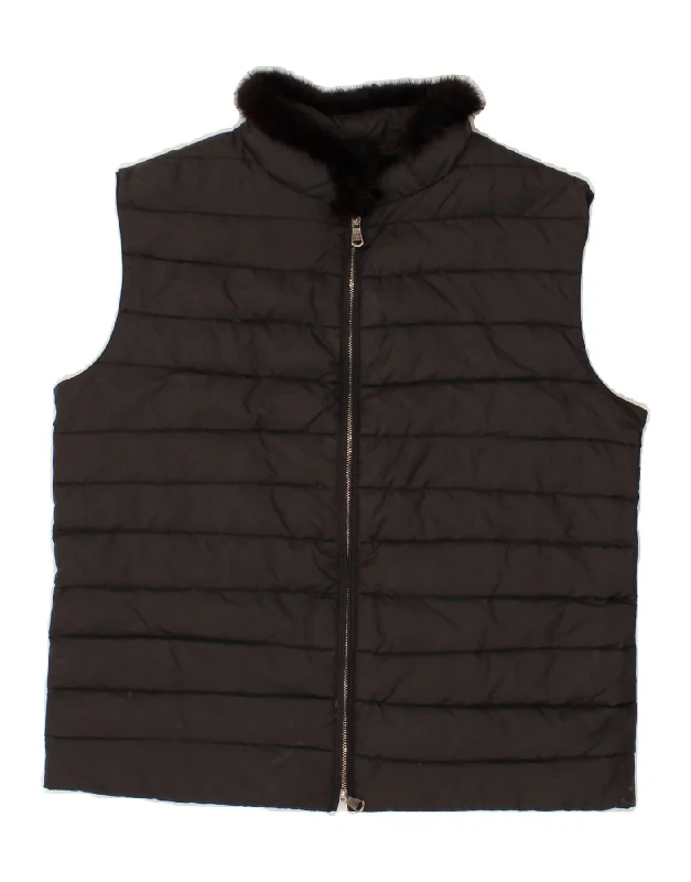 MARINA YACHTING Womens Padded Gilet UK 12 Medium Black