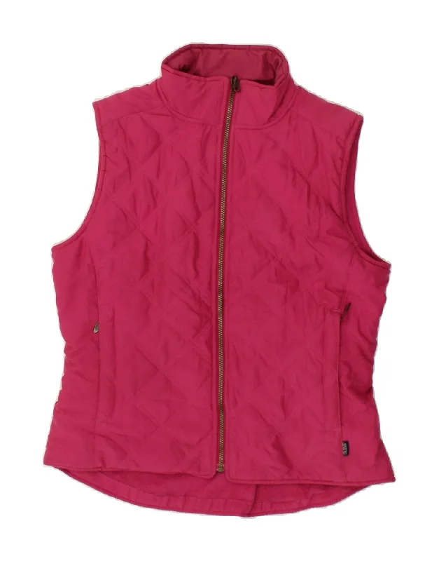 MUSTO Womens Quilted Gilet UK 14 Large  Pink Polyester