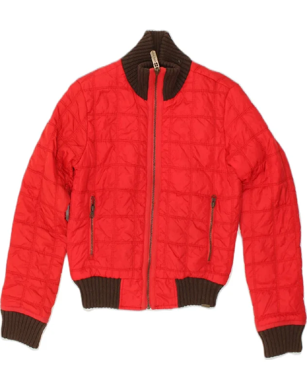 NAF NAF Womens Padded Jacket UK 12 Medium  Red