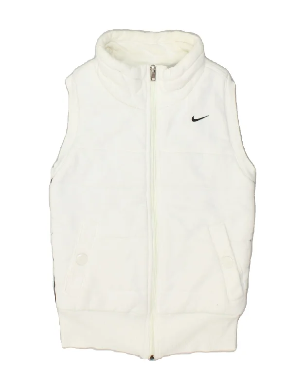 NIKE Womens Padded Gilet UK 6 XS White