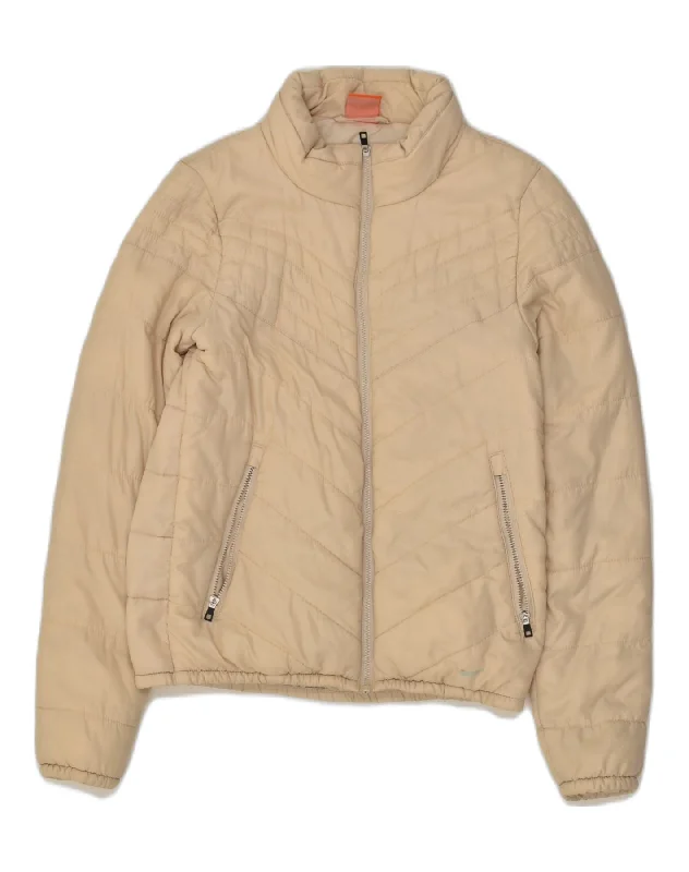 NIKE Womens Padded Jacket UK 6 XS Beige