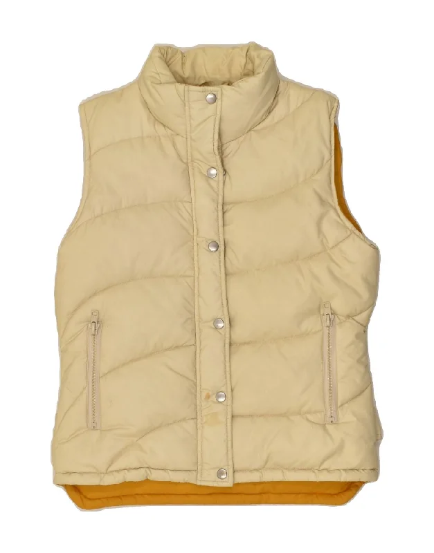 ONLY Womens Padded Gilet UK 14 Medium Beige Nylon