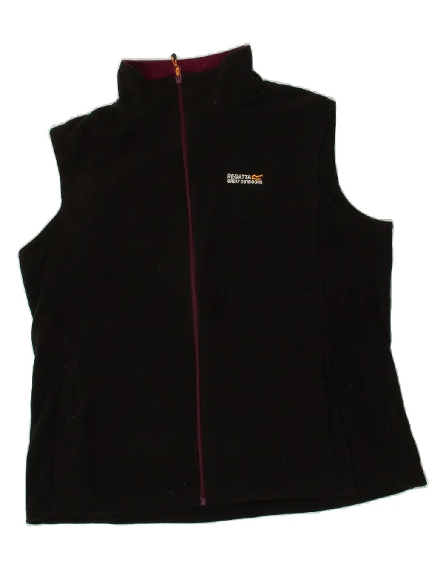 REGATTA Womens Fleece Gilet UK 20 2XL Black Polyester