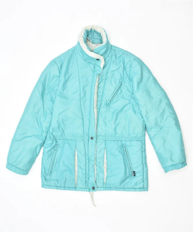 RODEO Womens Windbreaker Jacket UK 16 Large Turquoise Polyester Vintage