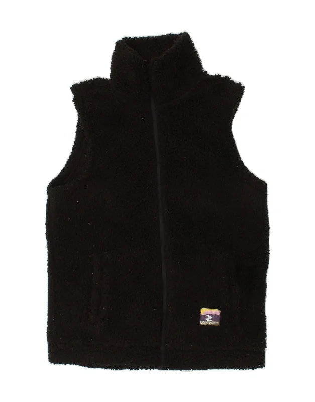 ROXY Womens Fleece Gilet UK 14 Medium Black Polyester