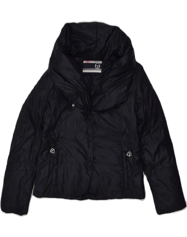 SERGIO TACCHINI Womens Padded Jacket US 10 Large Navy Blue Nylon