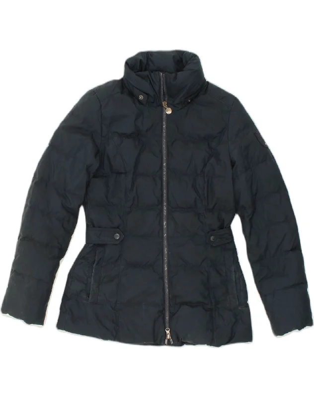 TOMMY HILFIGER Womens Padded Jacket UK 10 Small Navy Blue Polyester