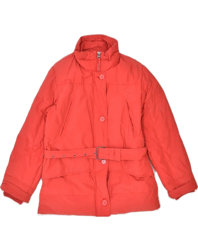 VINTAGE Womens Windbreaker Jacket UK 18 XL Red Cotton