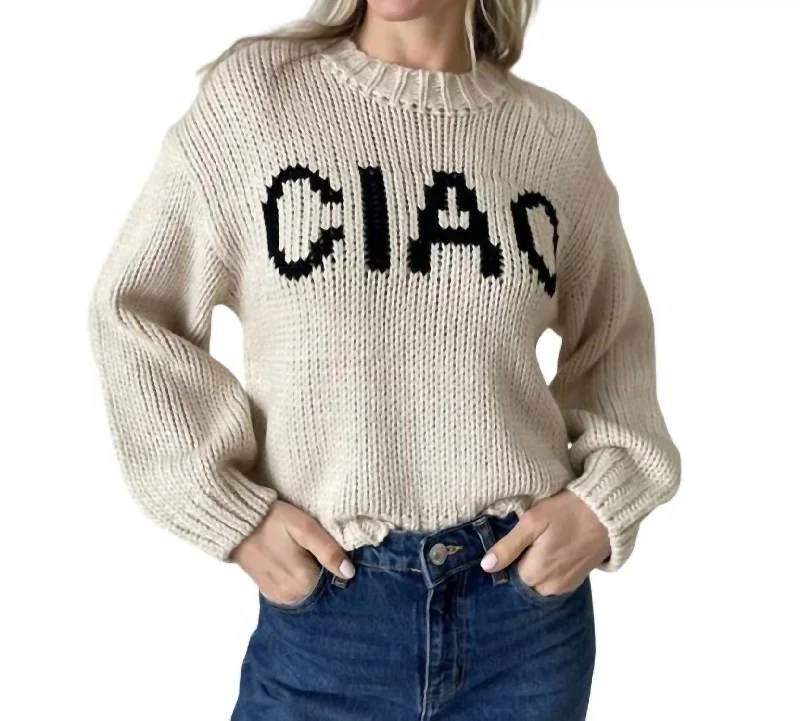 Ciao Sweater In Taupe