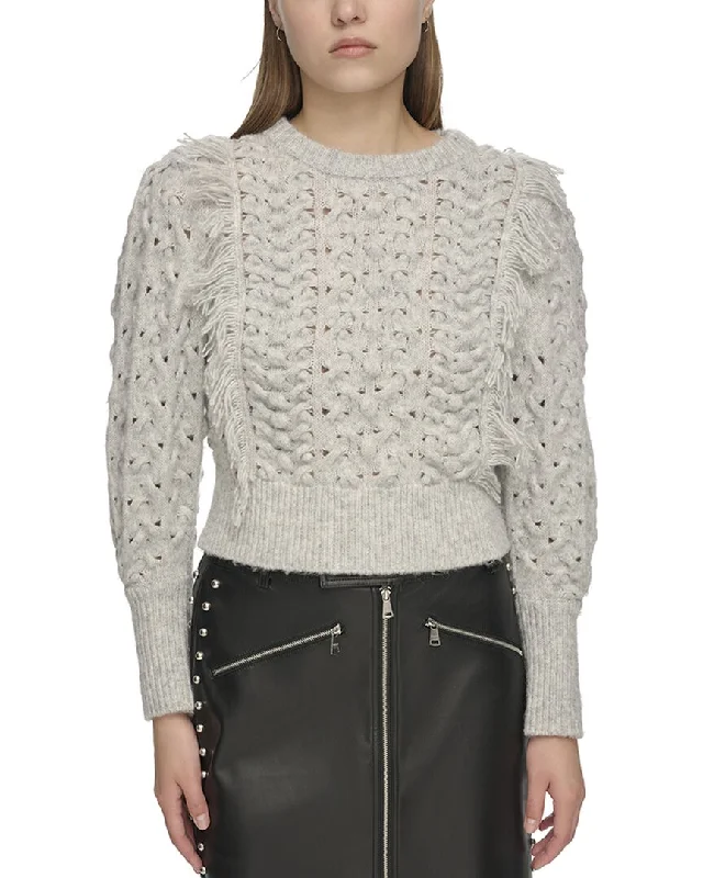 DKNY Novelty Flange Wool-Blend Sweater