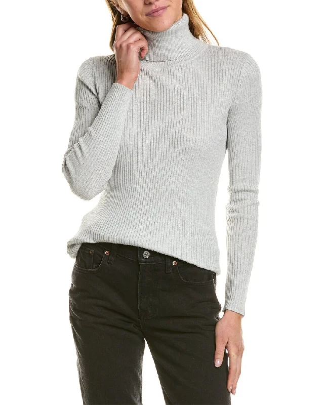 Hannah Rose Turtleneck Cashmere-Blend Sweater