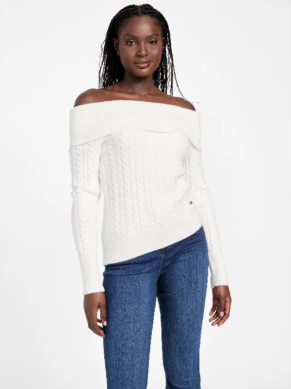 Iman Off-the-Shoulder Sweater