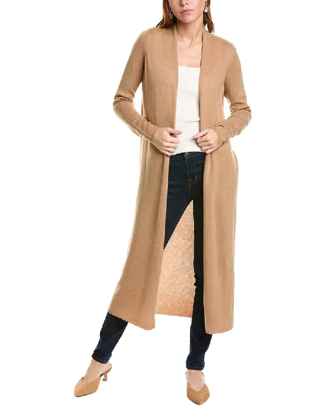 sofiacashmere Extra Long Wool & Cashmere-Blend Duster