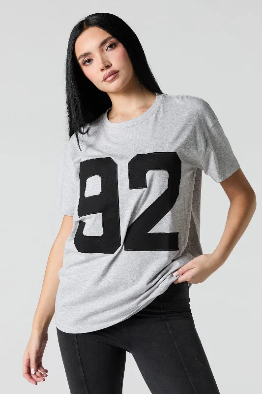 92 Twill Embroidered Boyfriend T-Shirt