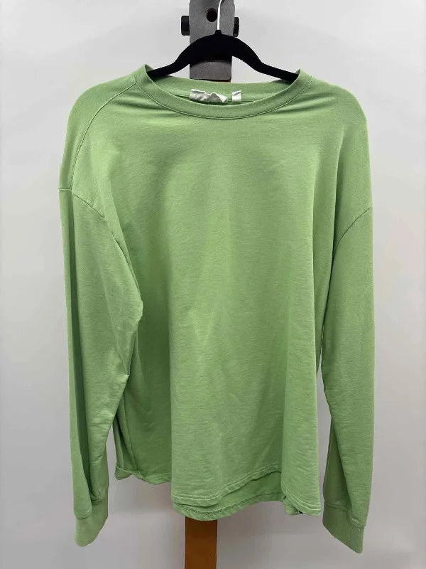 Common Identity Women's Size L Green Solid Long Sleeve Shirt