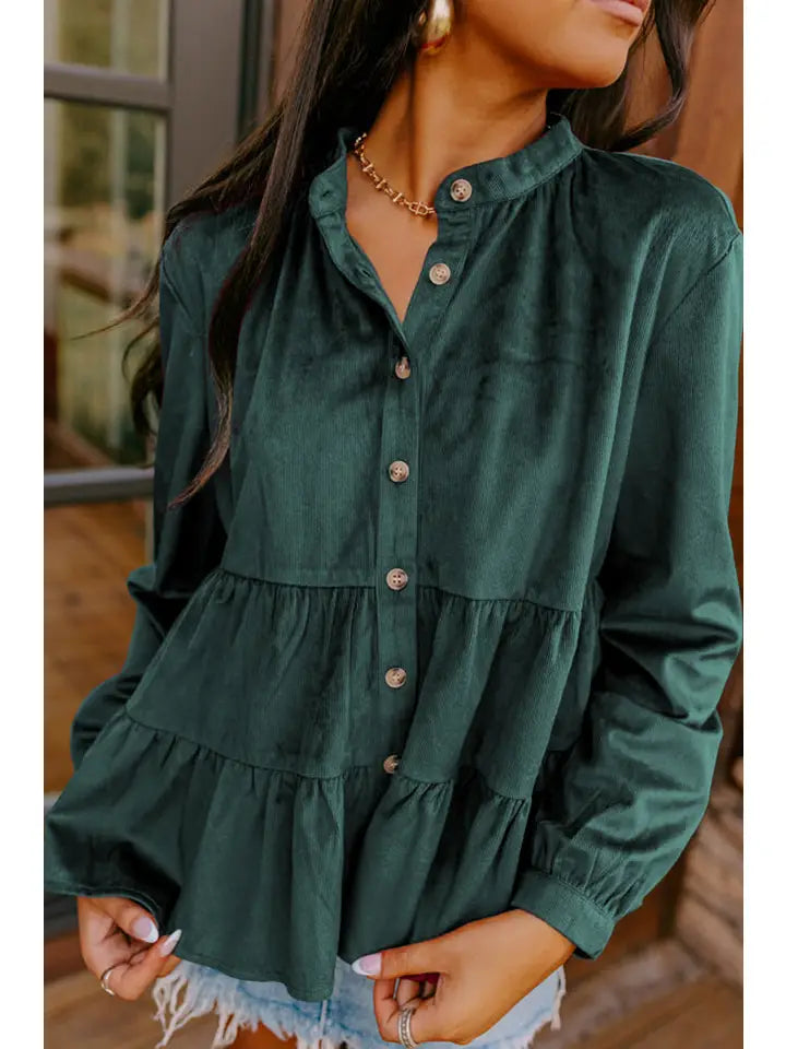 Ruffle Buttoned Shirt